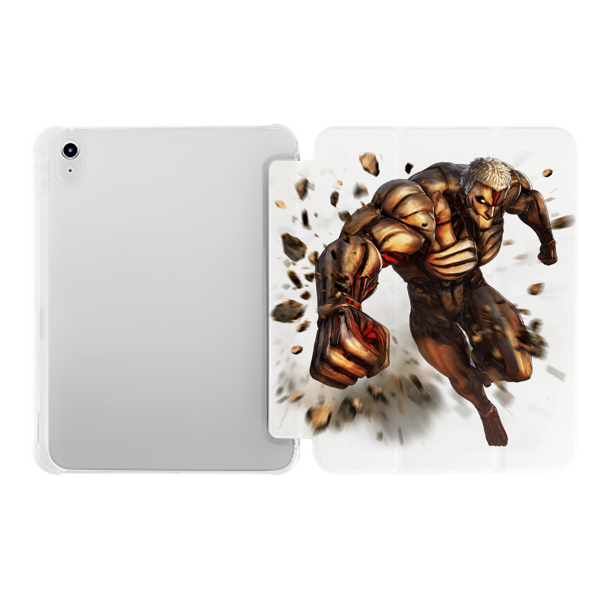 （画像用） 進撃の巨人 Attack on Titan IPad ケース ペン収納付き 三つ折りスタンド PUレザー×シリコン 対応機種9.5/10.5/10.9インチ